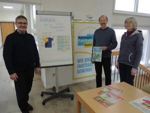 Mitglieder der Steuerungsgruppe von links: Manfred Riedel, Jürgen Frercks, Maria Wagenknecht